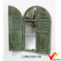 Window Shutter Design Carved Antique Wooden Mirror Frame